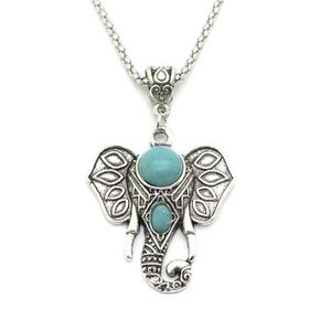 Elephant Necklace Natural Stone